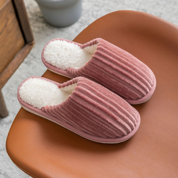 Corduroy Cotton Slippers Winter Warm Non-Slip Thick Sole Flat Shoes, 36-37, 38-39, 40-41, 42-43, 44-45