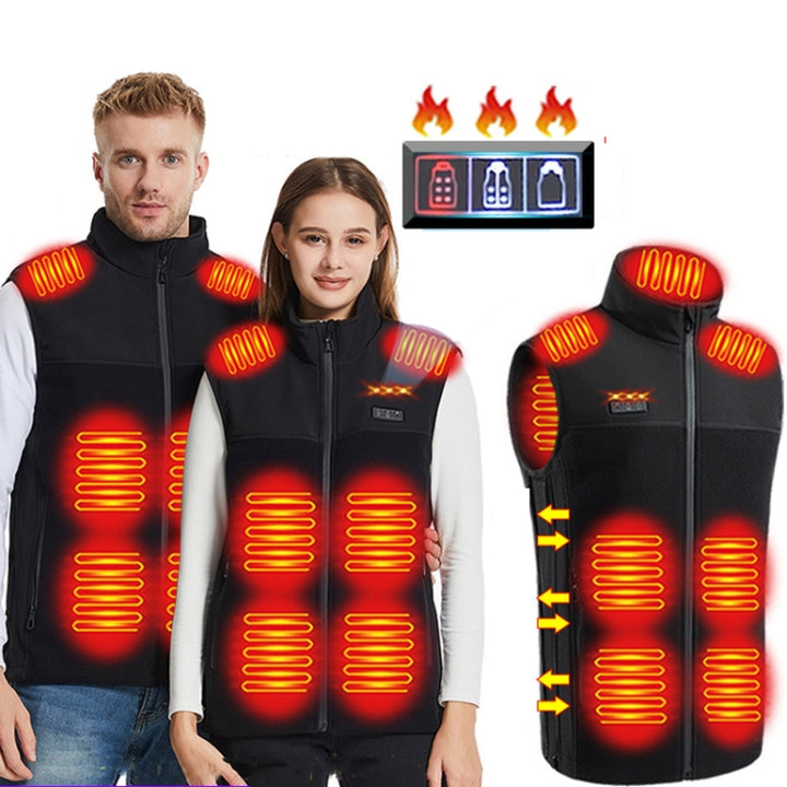 Heated Vest USB Charging Smart Heating Clothing 13 Zones Heating 3 Switch Control, S/M/L, XL/2XL/3XL, 4XL/5XL/6XL, 7XL/8XL/9XL