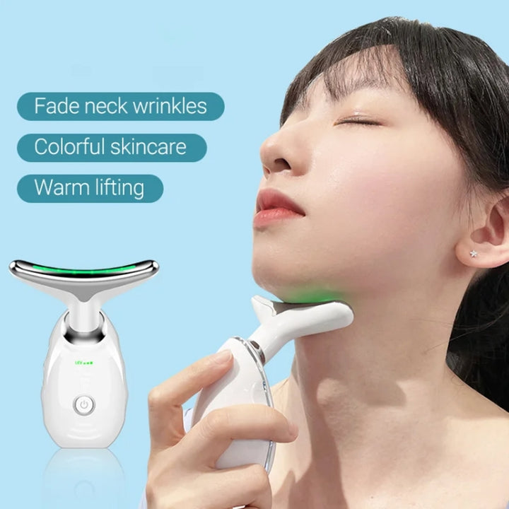 Electrical Neck Beauty Instrument Neck Massager Face Beauty Device, Oval