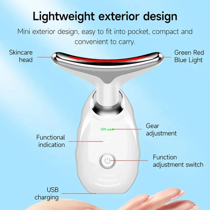 Electrical Neck Beauty Instrument Neck Massager Face Beauty Device, Oval