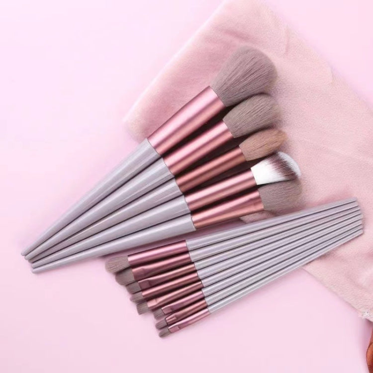 13-in-1 Soft Fluffy Make Up Brush Set Foundation Blush Powder Eyeshadow Brush, Green, Coffee, Duck Yellow