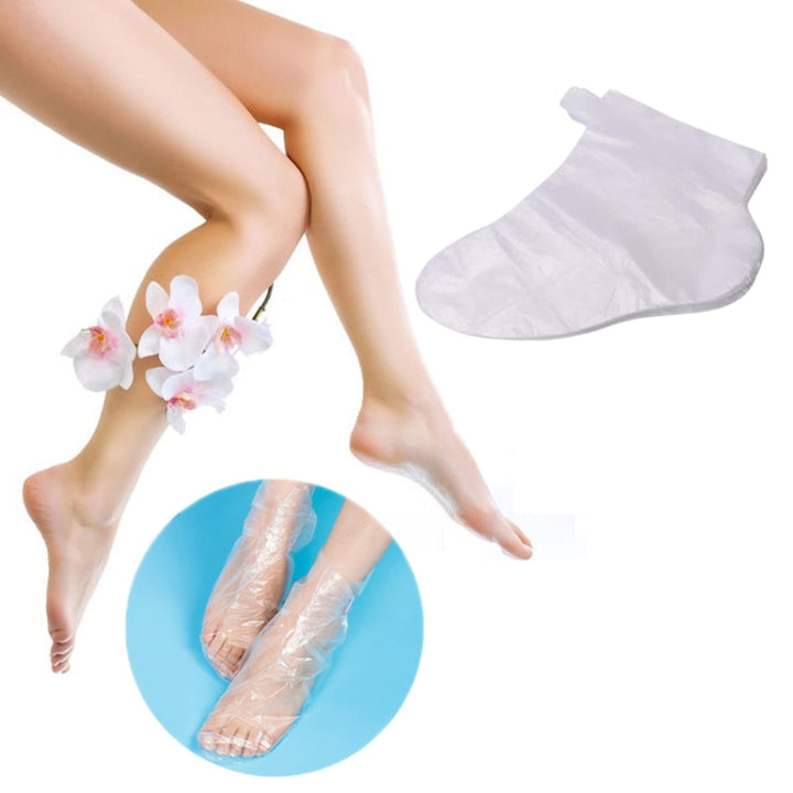 Household Disposable Socks Waterproof Transparent Bag Foot Cover, 100pcs/pack