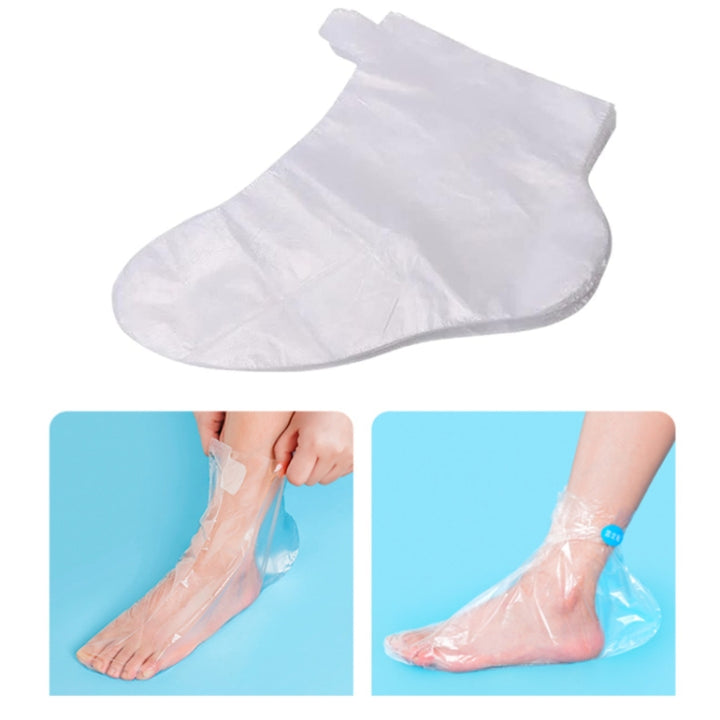 Household Disposable Socks Waterproof Transparent Bag Foot Cover, 100pcs/pack