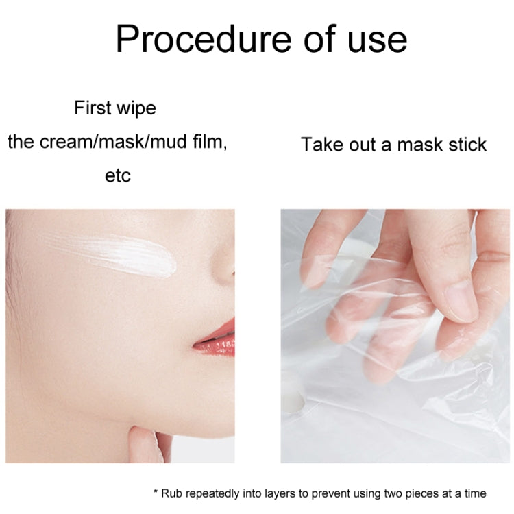 10packs Beauty Salon Plastic Disposable Face Mask Transparent Cling Film