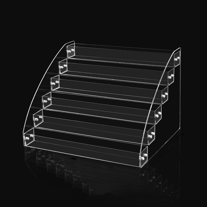 Acrylic Nail Polish Display Rack Transparent Ladder Stand Cosmetic Essential Oil Bottle Holder, 2 Layers, 3 Layers, 4 Layers, 5 Layers, 6  Layers, 7 Layers