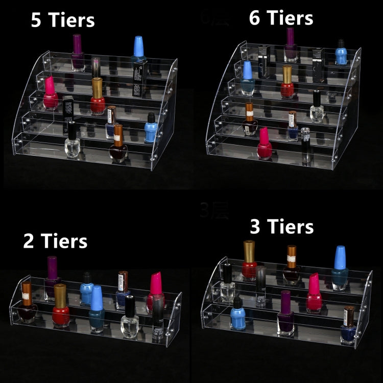 Acrylic Nail Polish Display Rack Transparent Ladder Stand Cosmetic Essential Oil Bottle Holder, 2 Layers, 3 Layers, 4 Layers, 5 Layers, 6  Layers, 7 Layers
