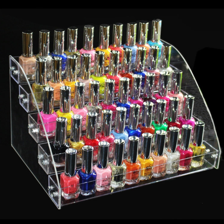 Acrylic Nail Polish Display Rack Transparent Ladder Stand Cosmetic Essential Oil Bottle Holder, 2 Layers, 3 Layers, 4 Layers, 5 Layers, 6  Layers, 7 Layers