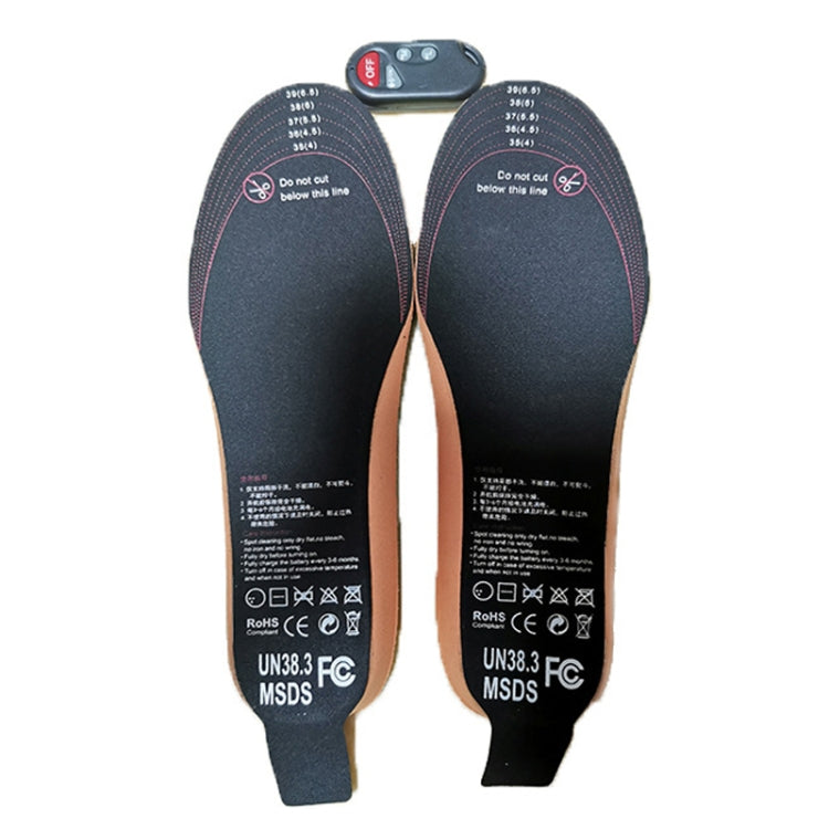 USB Charging Heating Insoles Size Cuttable and Washable Electric Foot Warmer Insoles, 35-40, 41-46