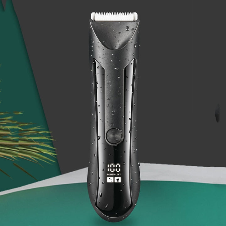 Mens Electrical Body Hair Trimmer LCD Digital Shaver