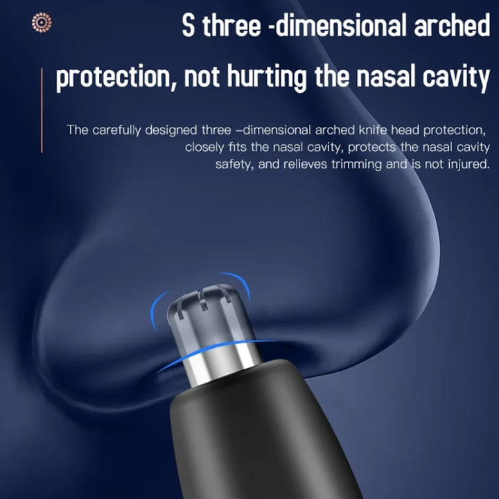 Electric Digital Display Nose Hair Trimmer Rechargeable 3 Gear Adjustable Portable Shaver