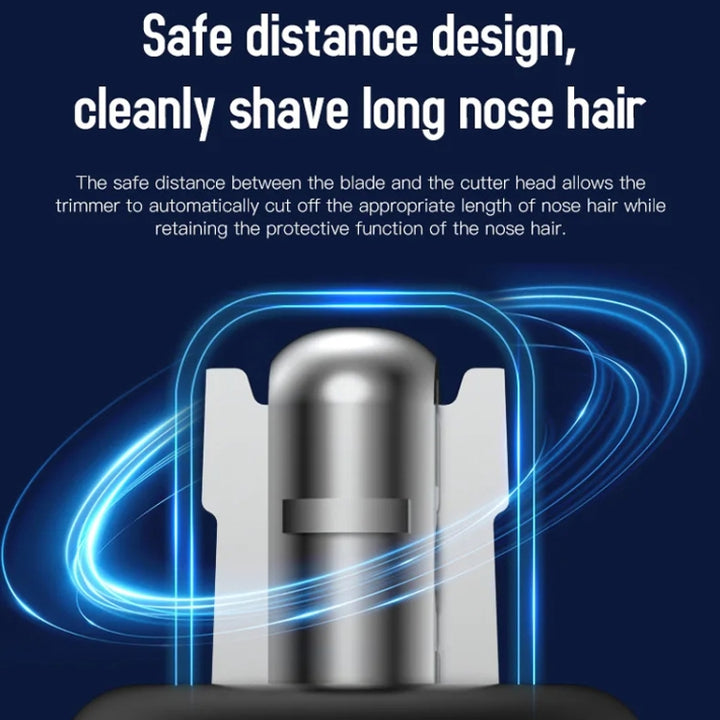 Electric Digital Display Nose Hair Trimmer Rechargeable 3 Gear Adjustable Portable Shaver