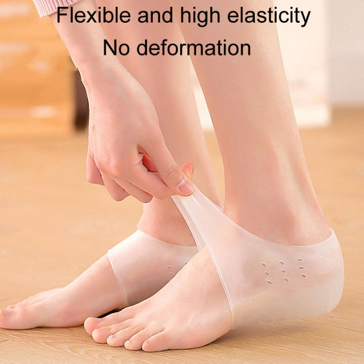 1pair Invisible Height Increasing Insole Silicone Sole Breathable Heel Pads, 1.5cm, 2cm, 2.5cm, 3cm, 3.5cm, 4cm, 4.5cm, 5cm, 5.5cm, 6cm, 6.5cm