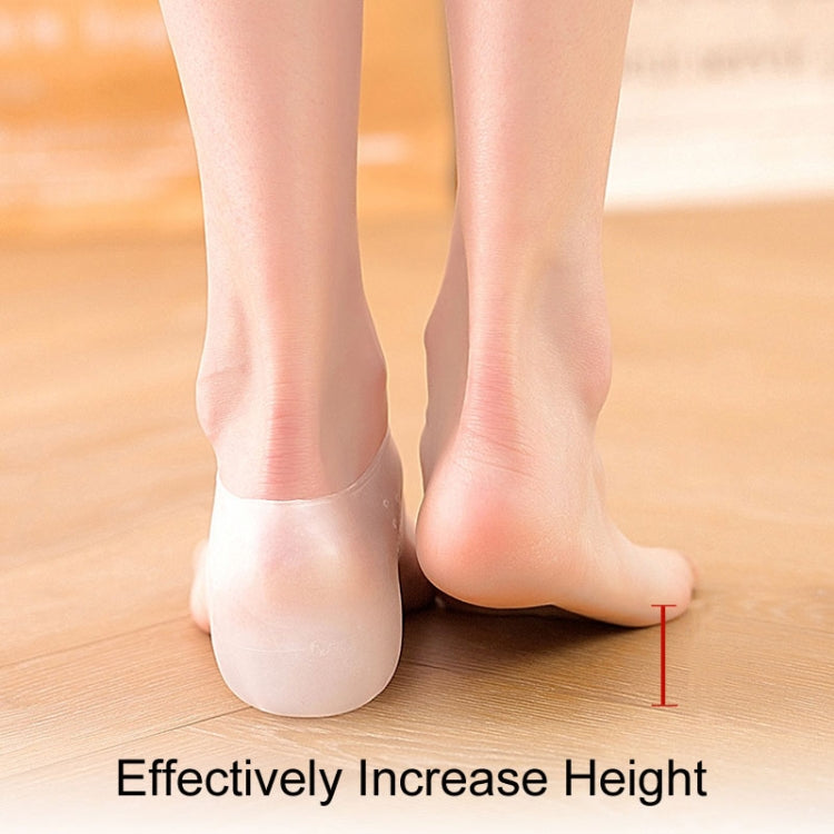 1pair Invisible Height Increasing Insole Silicone Sole Breathable Heel Pads, 1.5cm, 2cm, 2.5cm, 3cm, 3.5cm, 4cm, 4.5cm, 5cm, 5.5cm, 6cm, 6.5cm