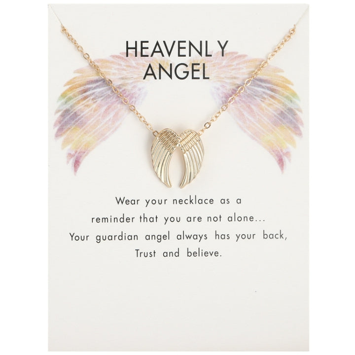 Angel Wings Necklace Guardian Angel Pendant Collar Chain Jewelry