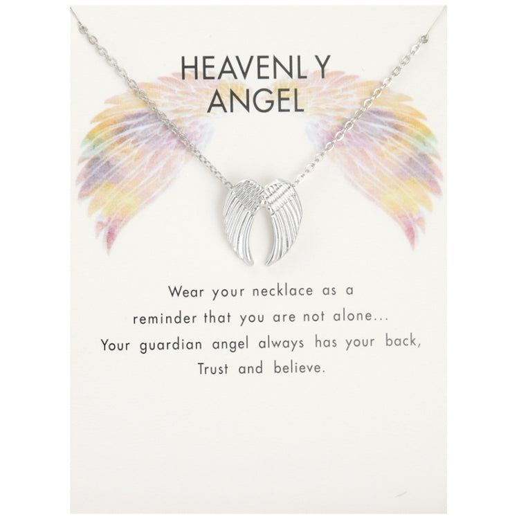 Angel Wings Necklace Guardian Angel Pendant Collar Chain Jewelry