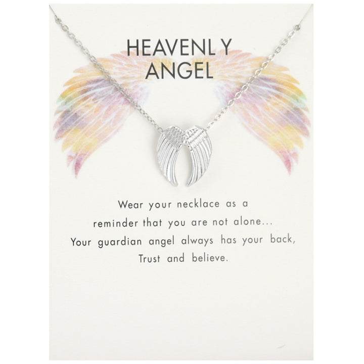 Angel Wings Necklace Guardian Angel Pendant Collar Chain Jewelry