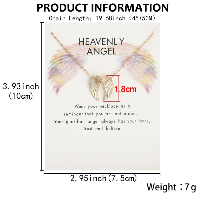 Angel Wings Necklace Guardian Angel Pendant Collar Chain Jewelry