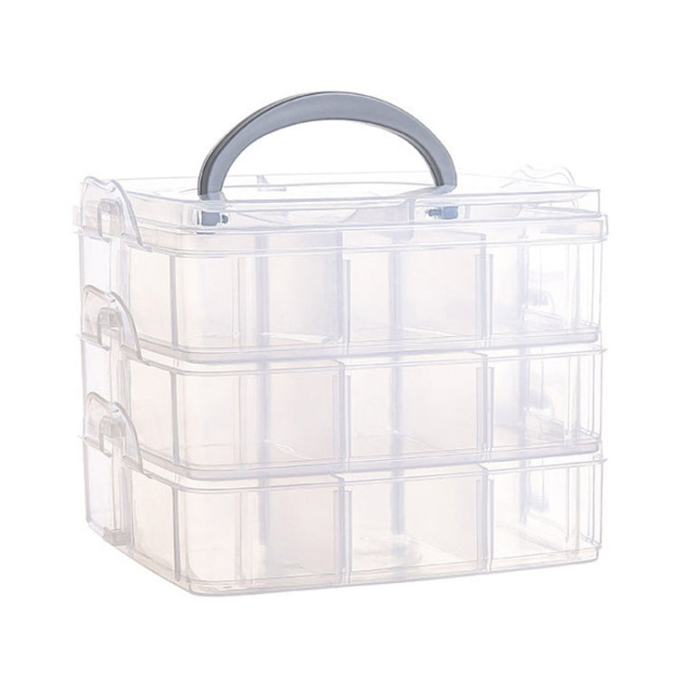 3 Layer Detachable Jewelry Storage Box Plastic Handheld Cosmetic Storage Box