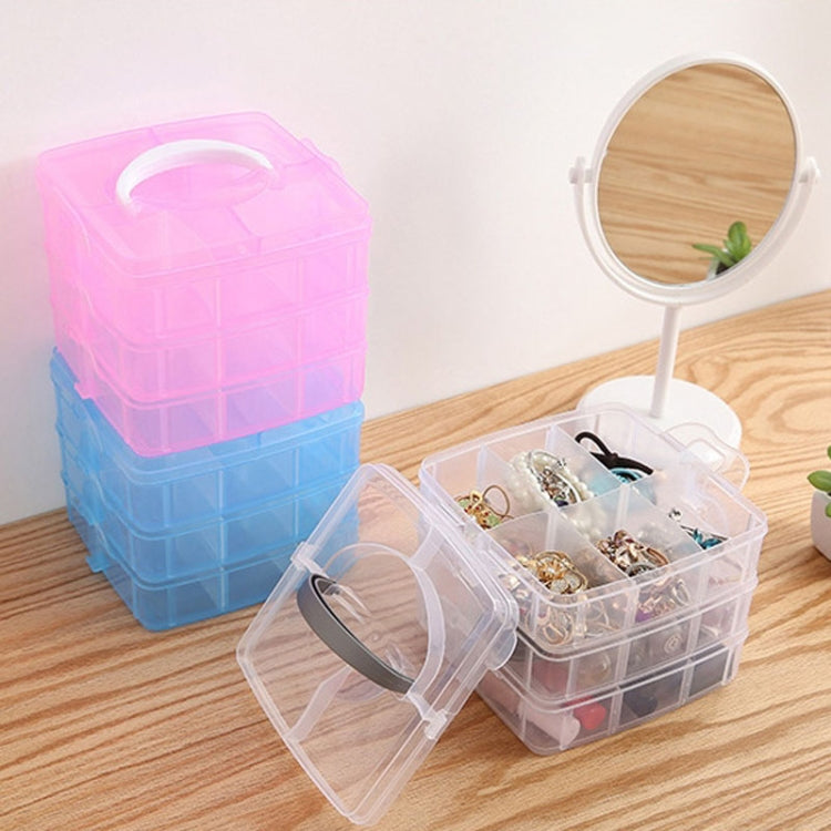 3 Layer Detachable Jewelry Storage Box Plastic Handheld Cosmetic Storage Box