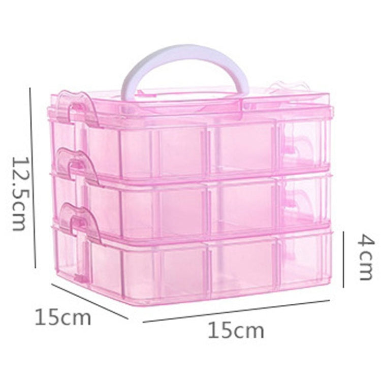 3 Layer Detachable Jewelry Storage Box Plastic Handheld Cosmetic Storage Box