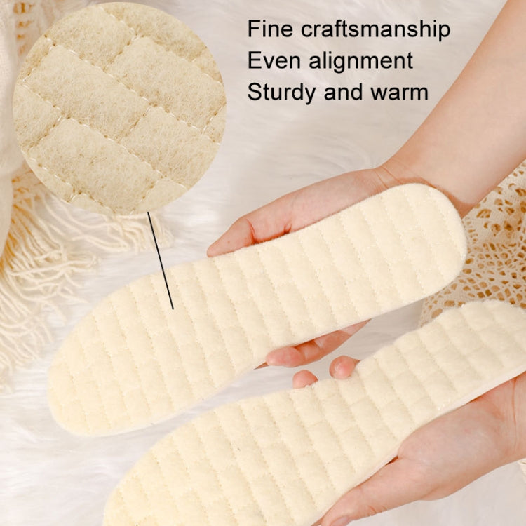 1pair Wool Winter Soft Anti-Odor Latex Warm Thick Padded High Elastic Shock Absorbing Insoles, 36-37, 38-39, 40-41, 42-43, 44-45