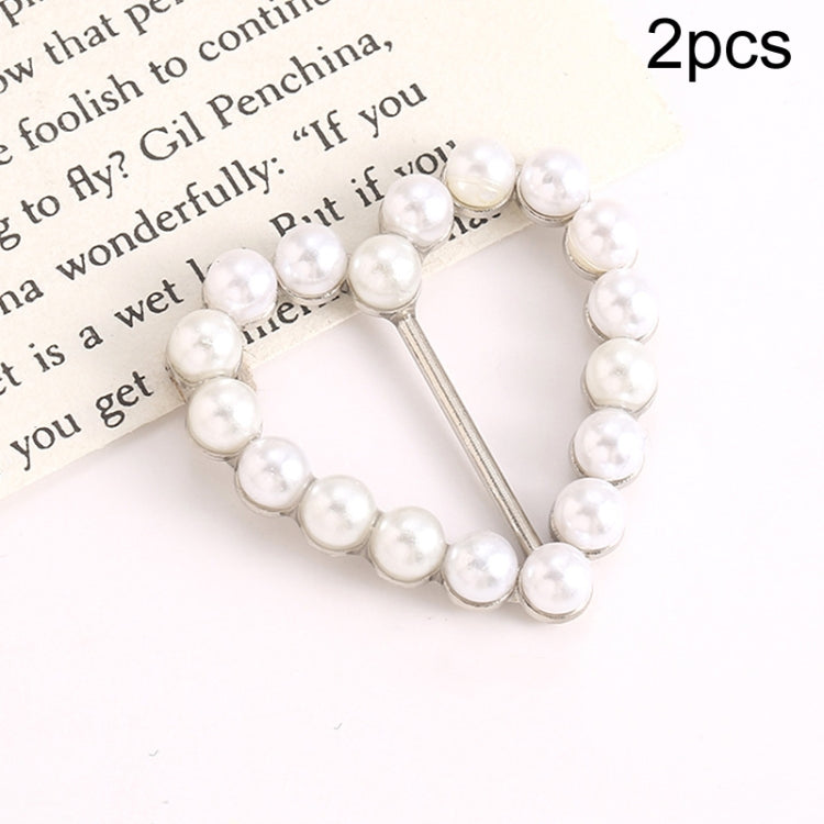 2pcs Silk Scarf Corner Clasp Ring Shirt Hem Cinching Fixed Clothing Accessories, Golden Love, Silver Love, Golden Heart, Silver Heart, Golden Circle, Silver Circle