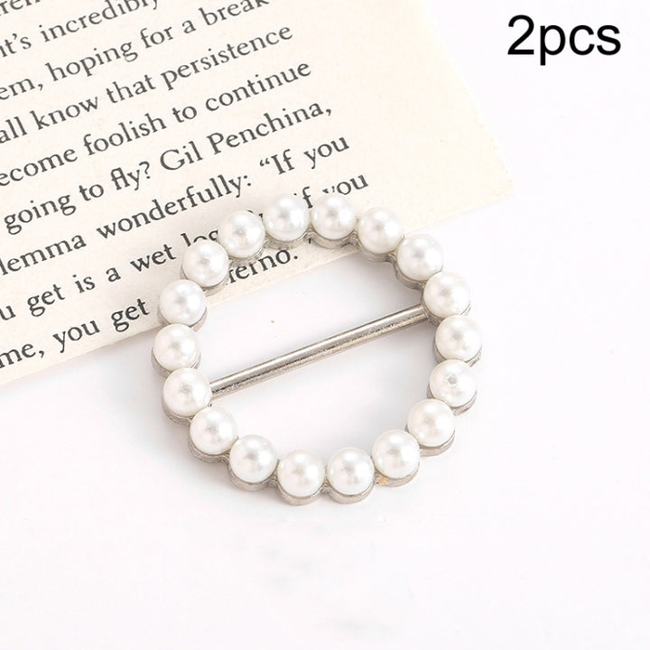 2pcs Silk Scarf Corner Clasp Ring Shirt Hem Cinching Fixed Clothing Accessories, Golden Love, Silver Love, Golden Heart, Silver Heart, Golden Circle, Silver Circle