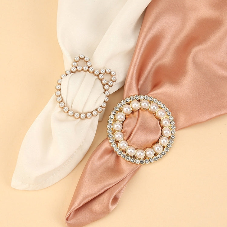 2pcs Silk Scarf Corner Clasp Ring Shirt Hem Cinching Fixed Clothing Accessories, Golden Love, Silver Love, Golden Heart, Silver Heart, Golden Circle, Silver Circle