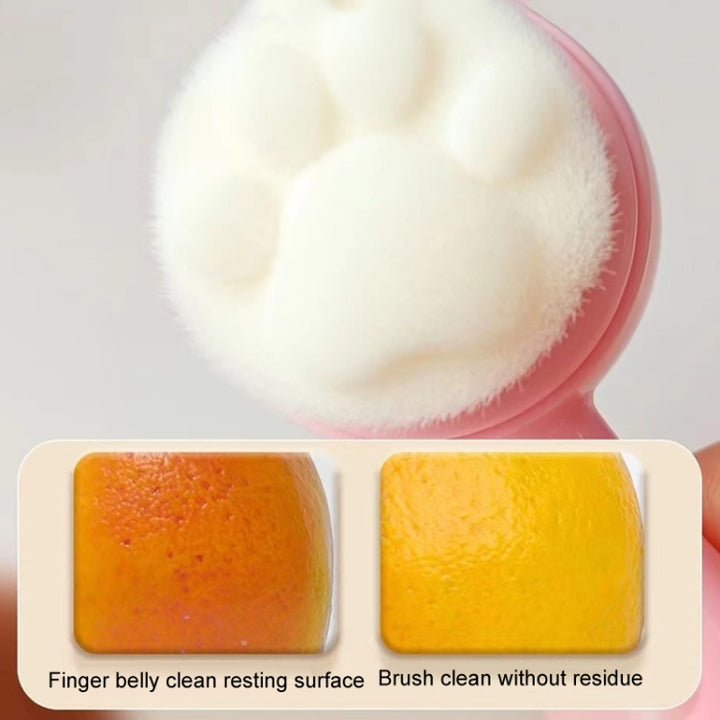 Cute Cats Paw Soft Hair Facial Brush Manual Facial Cleansing Brush