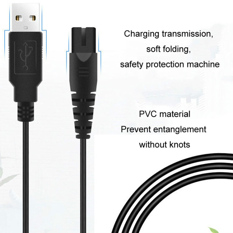 1.25m For Shaver / Water Refill Device USB TTo 8-Figure Tail Charging Cable Power Cord