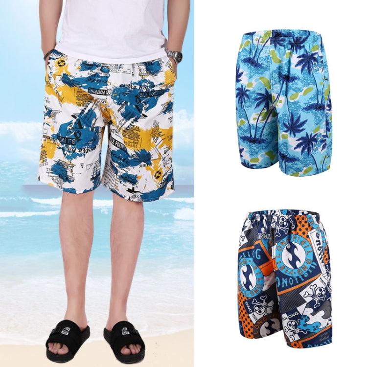 Beach Trunks Casual Mens Swim Quick Dry Printed Beach Shorts, XL, XXL, XXXL, XXXXL