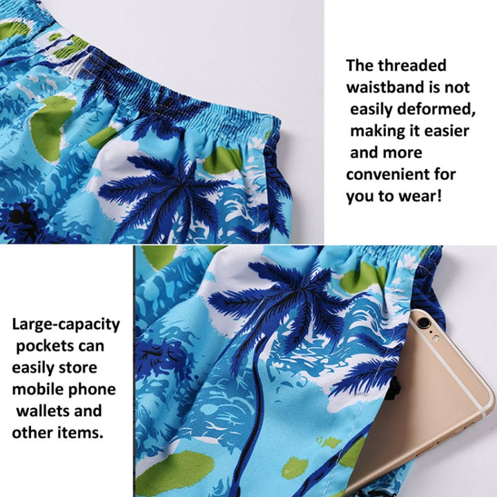 Beach Trunks Casual Mens Swim Quick Dry Printed Beach Shorts, XL, XXL, XXXL, XXXXL