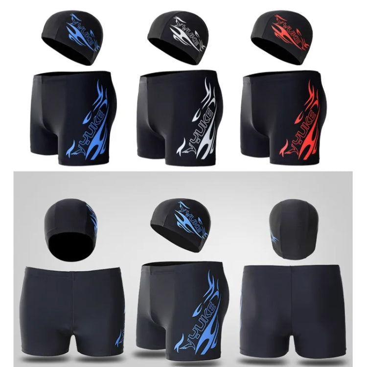 YUKE Men Swimming Set Includes Swim Trunks Glasses Cap Carry Bag, XL, XXL, XXXL, XXXXL, XXXXXL