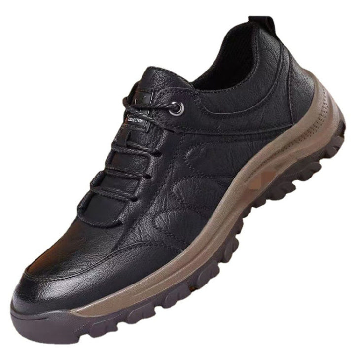 Men Leather Casual Shoes Non-slip Outdoor Hiking Shoes, 39, 40, 41, 42, 43, 44, 45, 46