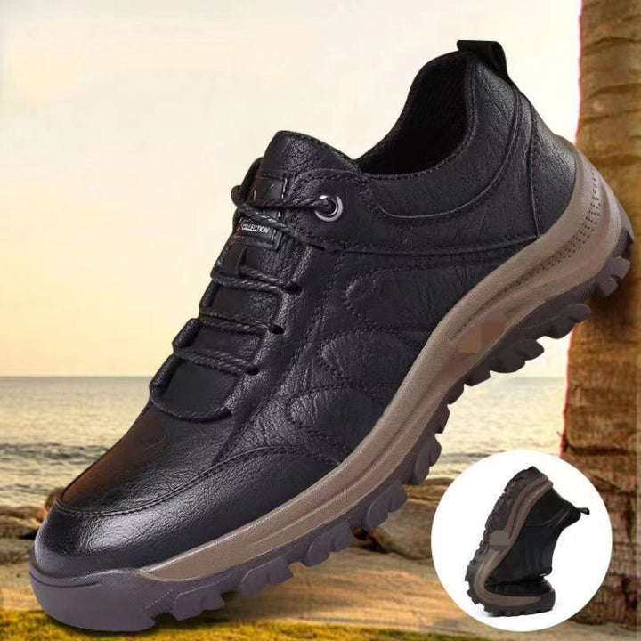 Men Leather Casual Shoes Non-slip Outdoor Hiking Shoes, 39, 40, 41, 42, 43, 44, 45, 46