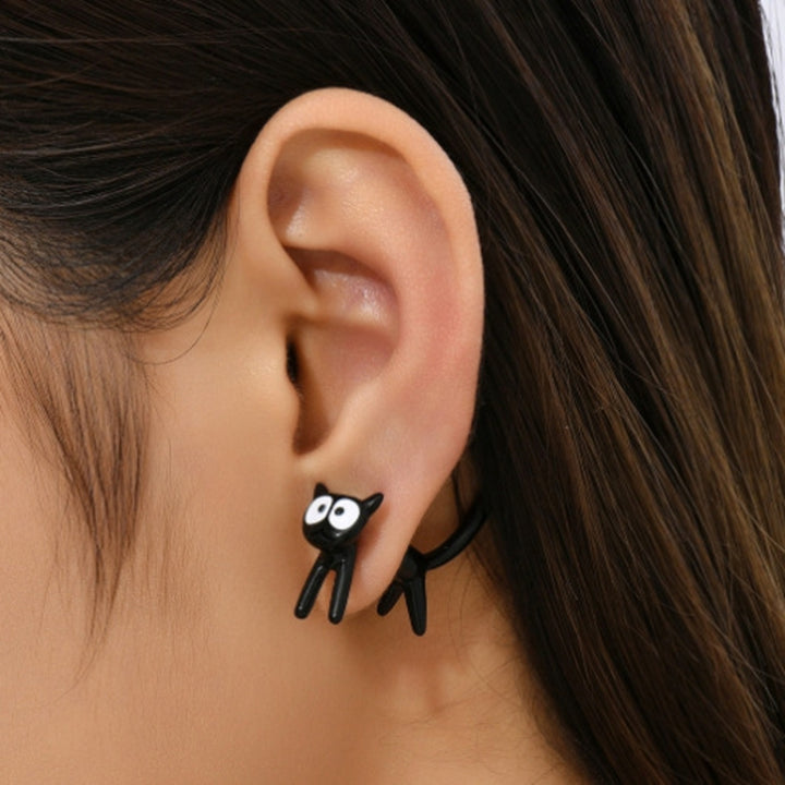 1pair Cute Cats Simple Ear Studs Ladies Detachable Earrings, Model 1, Model 2, Model 3, Model 4