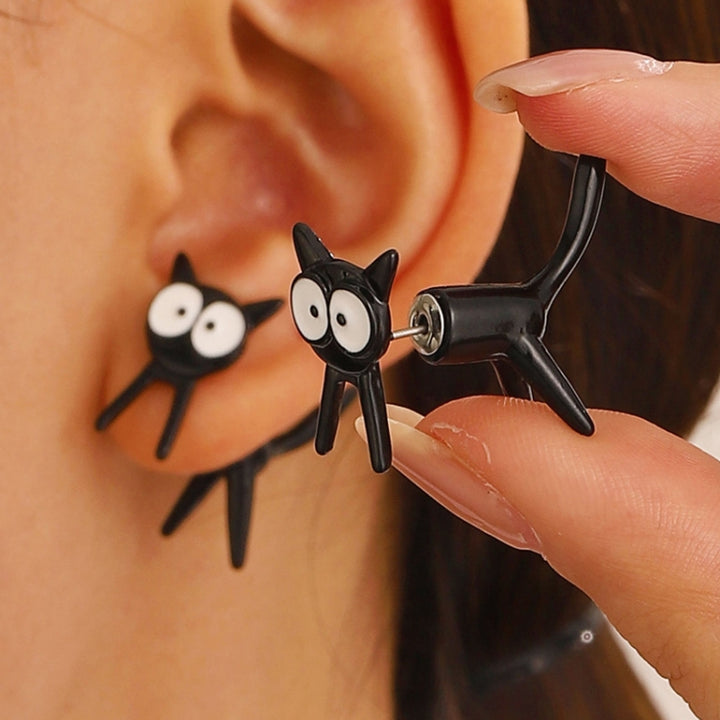 1pair Cute Cats Simple Ear Studs Ladies Detachable Earrings, Model 1, Model 2, Model 3, Model 4