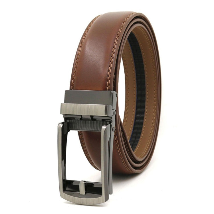 Second Layer Cowhide Men Business Belt Automatic Buckle Belt, 110cm, 115cm, 120cm, 125cm