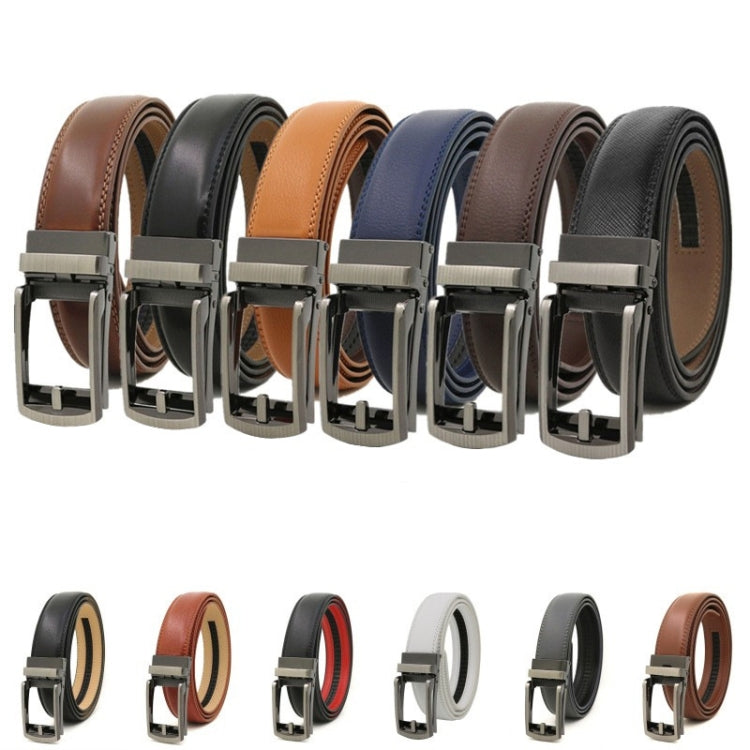 Second Layer Cowhide Men Business Belt Automatic Buckle Belt, 110cm, 115cm, 120cm, 125cm