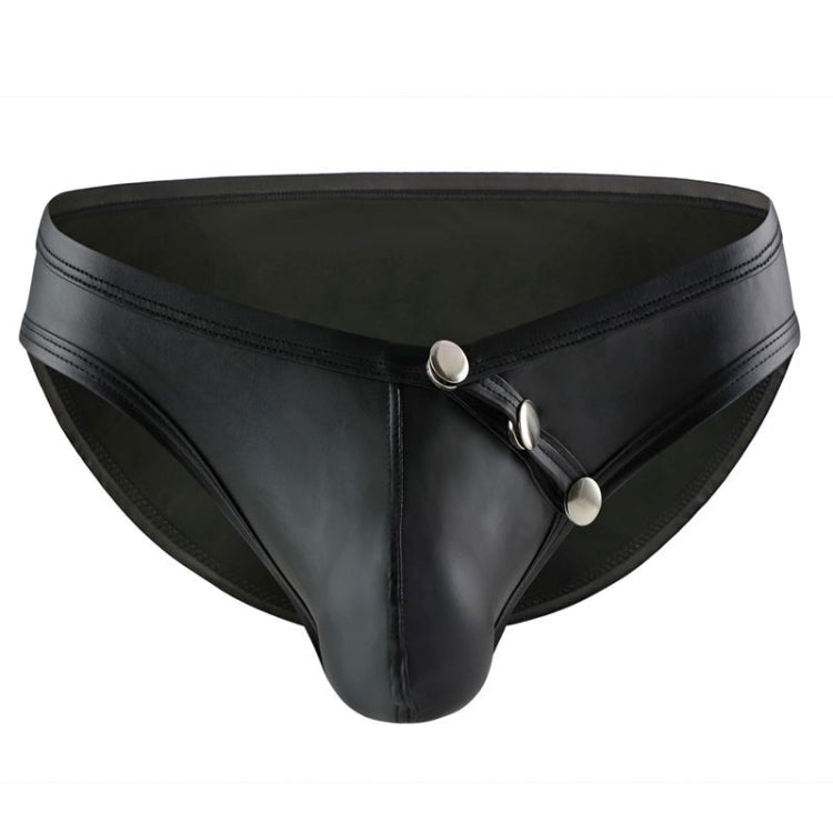 Men Sexy Patent Leather Briefs Faux Leather Butt Lifter Triangle  Underwear, M, L, XL, XXL