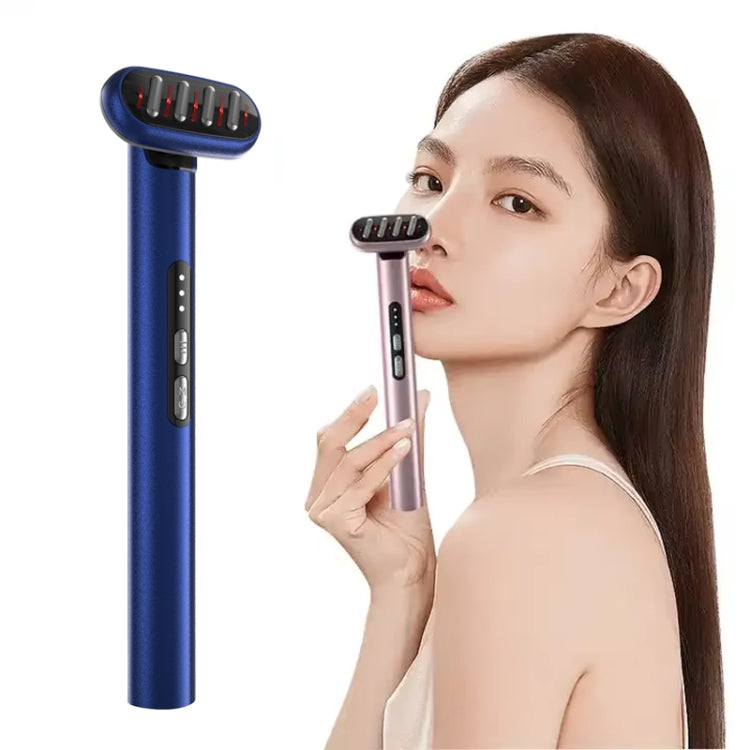 Red & Blue Light Therapy Facial Wand EMS Essence Introducing Device