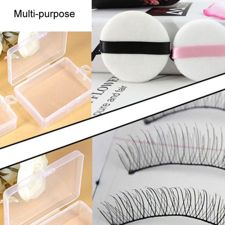 10pcs Rectangle Plastic Transparent Storage Box With Lid Dustproof Earring Ring Jewelry Storage Box, 6.7x4.9x2.3cm, 9x6.2x2.8cm