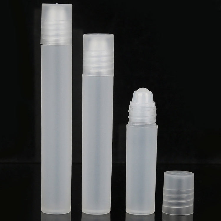 10pcs Frosted Roller Ball Empty Bottle Plastic Portable Perfume Roller Ball Bottle Essential Oil Dispenser Bottle, 5ml, 8ml, 10ml