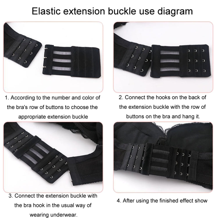 Women Underwear Extension Buckle 3 Row 3 Hook Elastic Bra Extension Straps Hasp