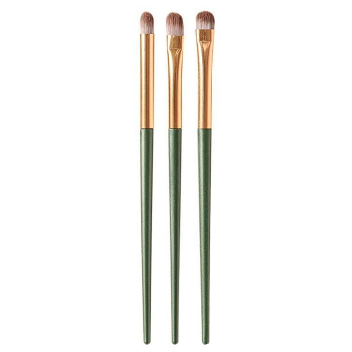 3sets 3 In 1 Portable Universal Eyeshadow Brush Makeup Tools Eye Cosmetic Brushes, Blue Bridge, Green Cloud