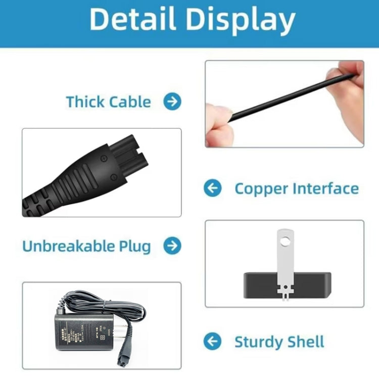 4.8V Charger For Panasonic Electric Shaver RE7-87 / ESLV50 / ESLV54 / ESRT34 / ESLT20, US Plug, 4.8V 1.25A US Plug