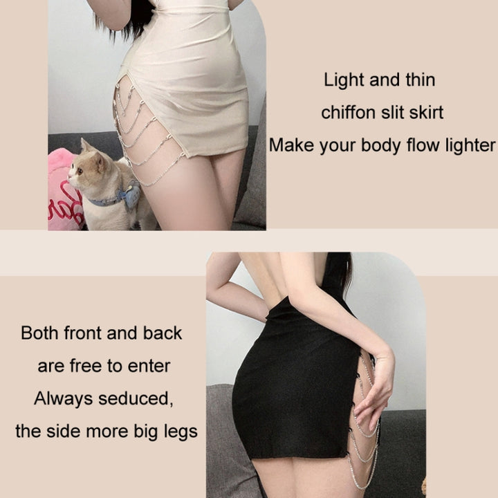 Sexy Lingerie Backless Short Skirt Hip-Wrapped Pajamas, 40-60kg