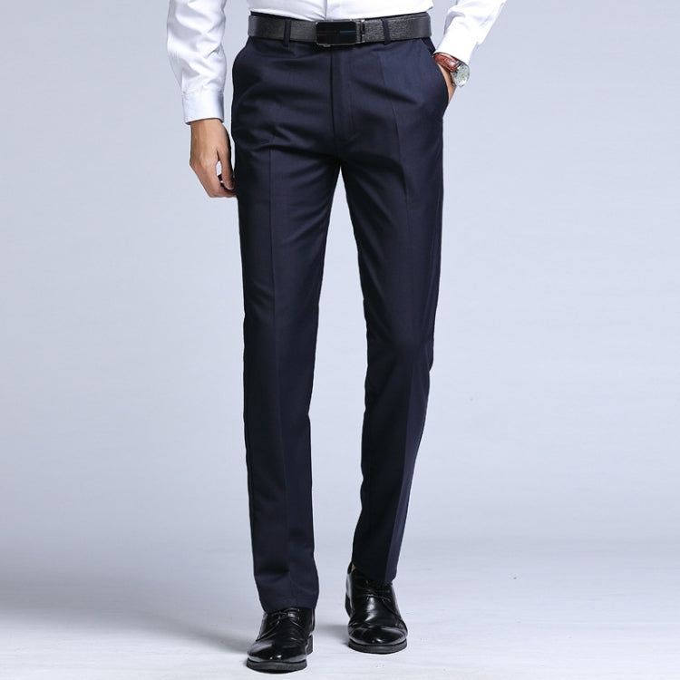 Men Dress Suit Pants Elastic Straight Formal Business Office Formal Casual Trousers, 30, 31, 32, 33, 34, 35, 36, 37, 38, 39