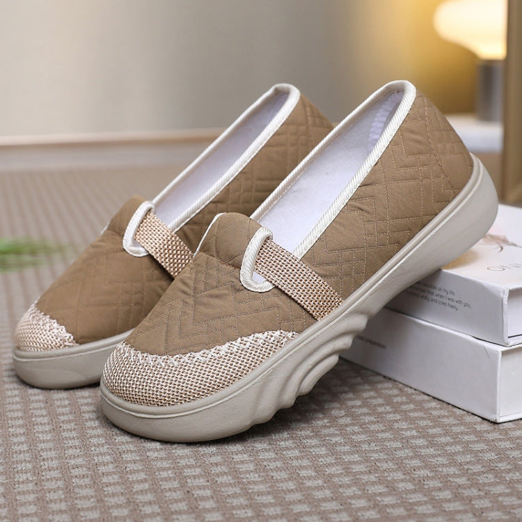 Breathable Women Shoes Soft Sole Comfortable Casual Shoes Linen Shallow Flats Slip-on Loafers, 35, 36, 37, 38, 39, 40, 41