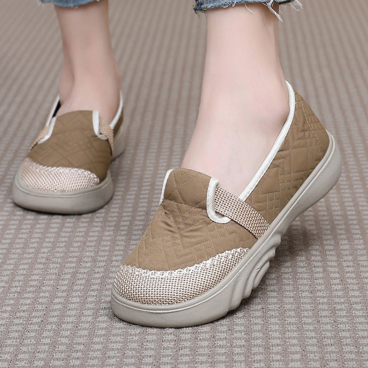 Breathable Women Shoes Soft Sole Comfortable Casual Shoes Linen Shallow Flats Slip-on Loafers, 35, 36, 37, 38, 39, 40, 41